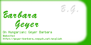 barbara geyer business card